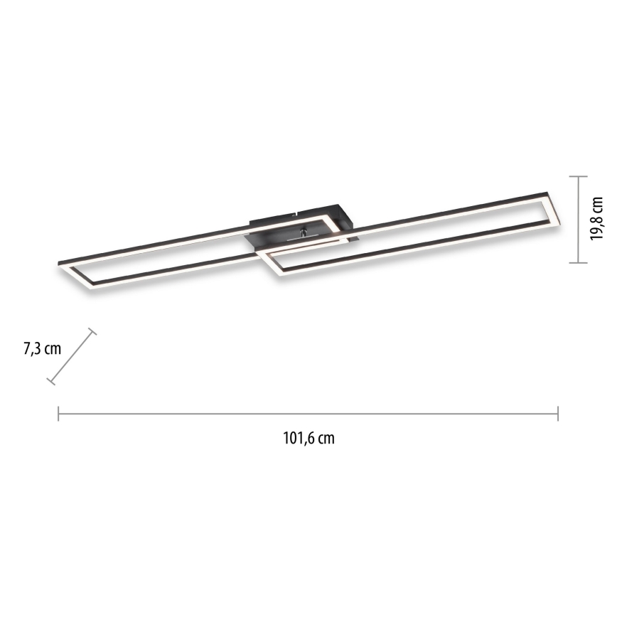 Leuchten Direkt 14691-18 - Dimbare LED Plafond Lamp IVEN LED/36W/230V