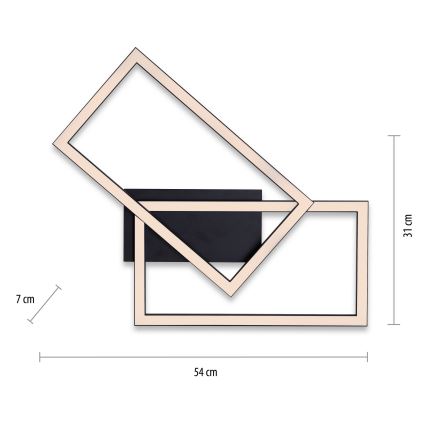 Leuchten Direkt 14692-18 - Dimbare LED Plafond Lamp IVEN LED/36W/230V