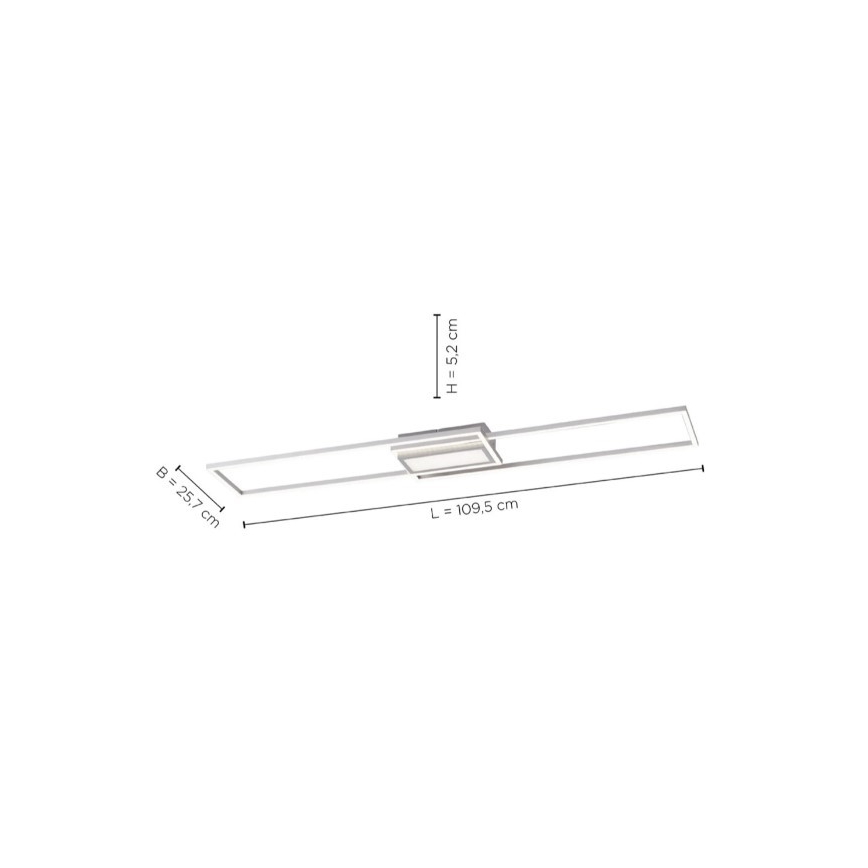 Leuchten Direkt 14711-55 - Dimbare LED Plafond Lamp ASMIN LED/42W/230V 3000-5000K + afstandsbediening