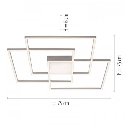 Leuchten Direkt 14713-55 - Dimbare LED Hanglamp voor Oppervlak Montage ASMIN LED/45W/230V + afstandsbediening