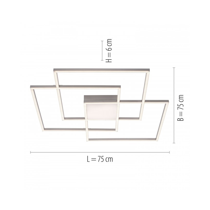 Leuchten Direkt 14713-55 - Dimbare LED Hanglamp voor Oppervlak Montage ASMIN LED/45W/230V + afstandsbediening