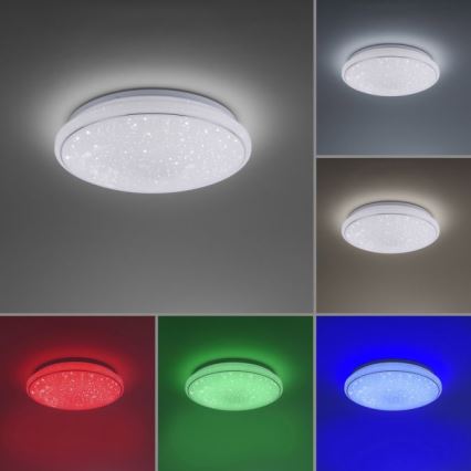 Leuchten Direkt 14743-16 - Dimbare LED RGB Plafond Lamp JUPI LED/28W/230V Tuya 2700-5000K + afstandsbediening