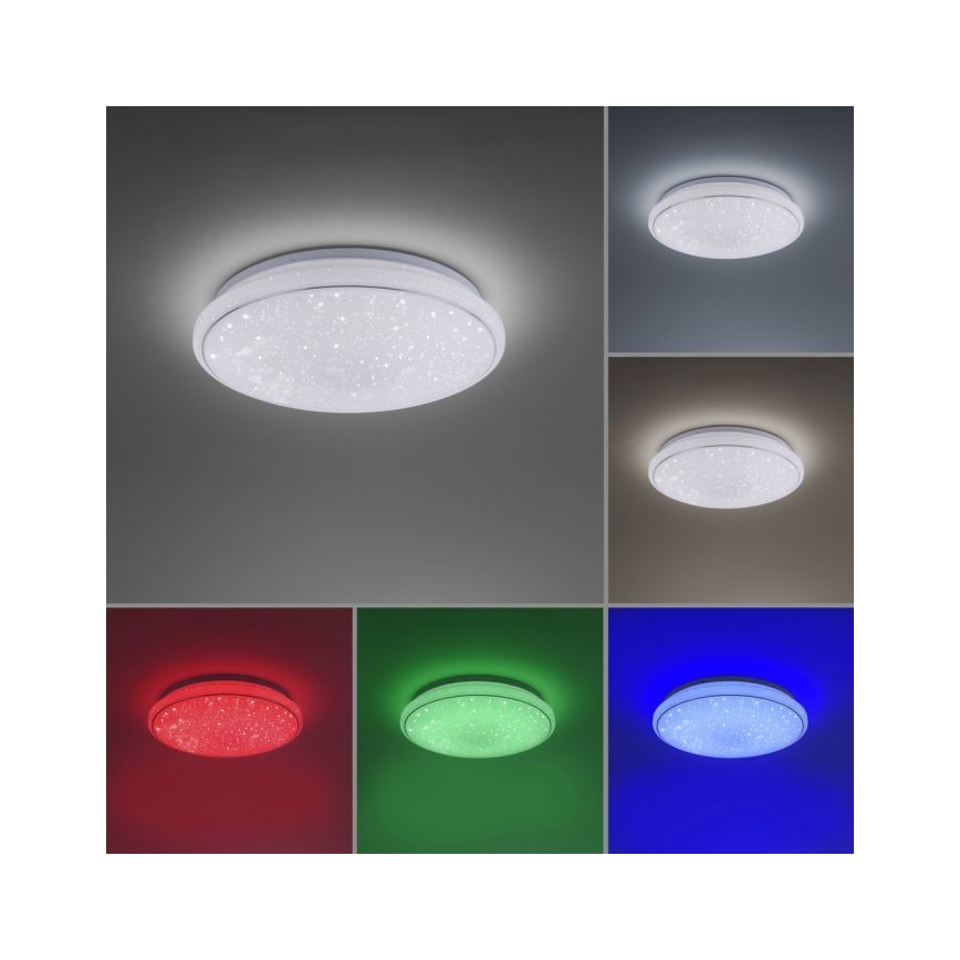 Leuchten Direkt 14743-16 - Dimbare LED RGB Plafond Lamp JUPI LED/28W/230V Tuya 2700-5000K + afstandsbediening