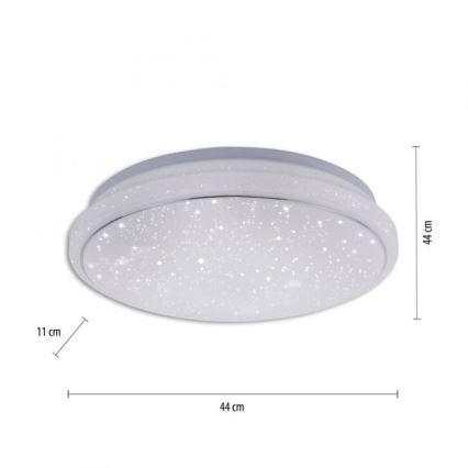 Leuchten Direkt 14743-16 - Dimbare LED RGB Plafond Lamp JUPI LED/28W/230V Tuya 2700-5000K + afstandsbediening