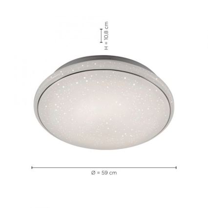 Leuchten Direkt 14744-16 - Dimbare LED RGB Plafond Lamp JUPI LOLASMART LED/32W/230V + afstandsbediening