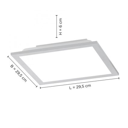 Leuchten Direkt 14754-21- Dimbare LED Plafond Lamp FLAT LED/20W/230V 2700K-5000K + afstandsbediening