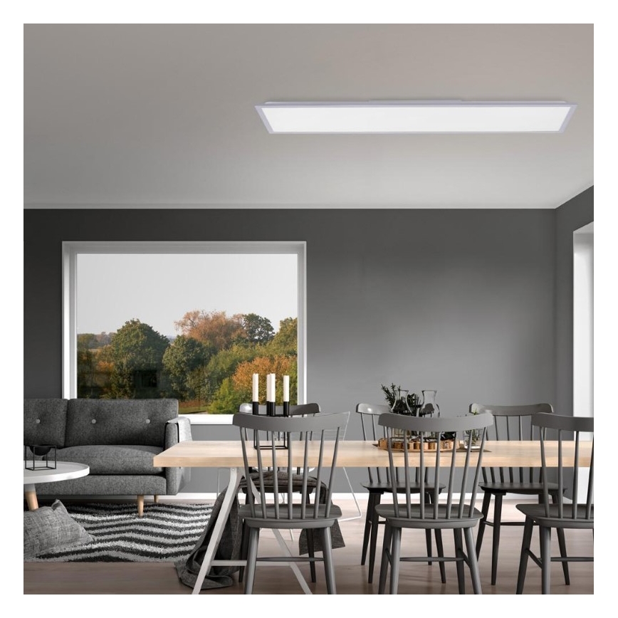 Leuchten Direkt 14757-21- Dimbaar LED Paneel voor Oppervlak Montage FLAT LED/36W/230V 2700-5000K zilver + afstandsbediening