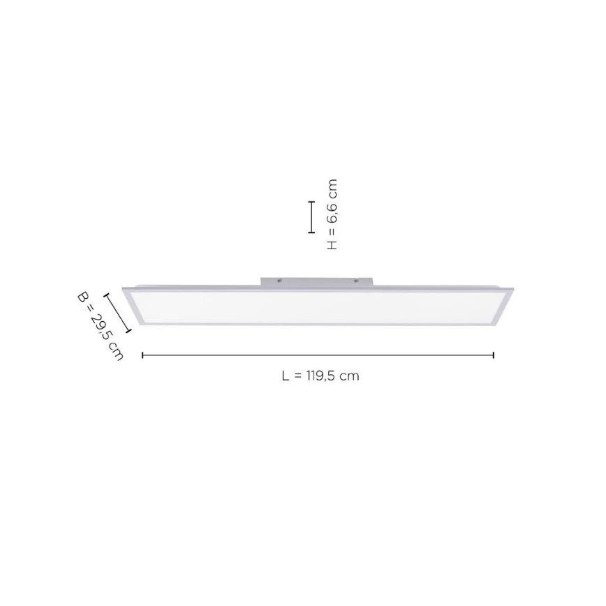 Leuchten Direkt 14757-21- Dimbaar LED Paneel voor Oppervlak Montage FLAT LED/36W/230V 2700-5000K zilver + afstandsbediening
