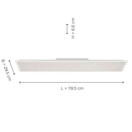 Leuchten Direkt 14762-16 - Dimbare LED Lamp STARRYFLAT LED/36W/230V + AB