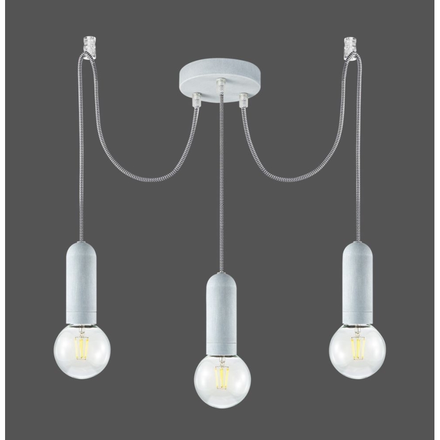 Leuchten Direkt 14776-22 - Hanglamp aan een koord TURN ME 3xE27/60W/230V spin