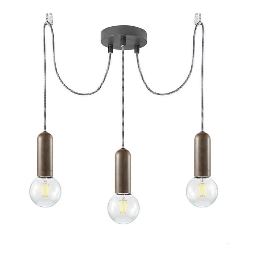 Leuchten Direkt 14776-48 - Hanglamp aan een koord TURN ME 3xE27/60W/230V spin