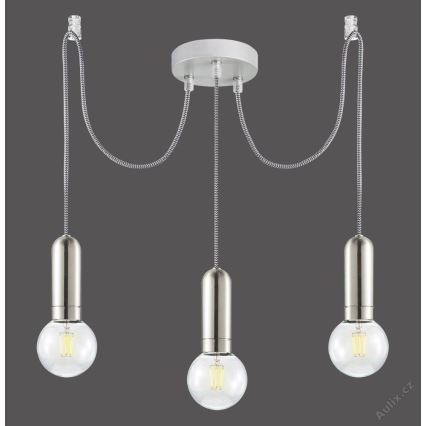 Leuchten Direkt 14776-55 - Hanglamp aan een koord TURN ME 3xE27/60W/230V spin