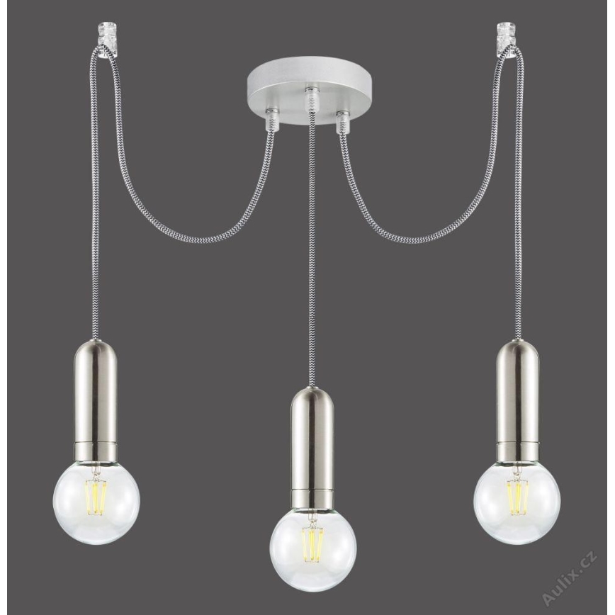 Leuchten Direkt 14776-55 - Hanglamp aan een koord TURN ME 3xE27/60W/230V spin