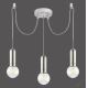 Leuchten Direkt 14776-55 - Hanglamp aan koord TURN ME 3xE27/60W/230V