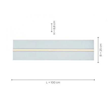 Leuchten Direkt 14854-16 - Dimbare LED Plafond Lamp EDGING LED/30W/230V 2700-5000K + afstandsbediening