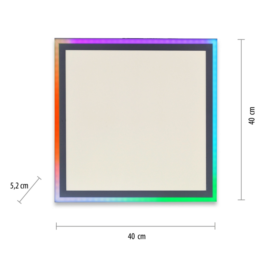 Leuchten Direkt 14900-16 - LED RGB dimbare plafondlamp EDGING LED/24W/230V + afstandsbediening