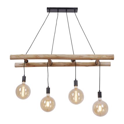 Leuchten Direkt 15025-18 - Hanglamp aan een koord EDGAR 4xE27/60W/230V eucalyptus