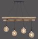 Leuchten Direkt 15025-18 - Hanglamp aan een koord EDGAR 4xE27/60W/230V eucalyptus