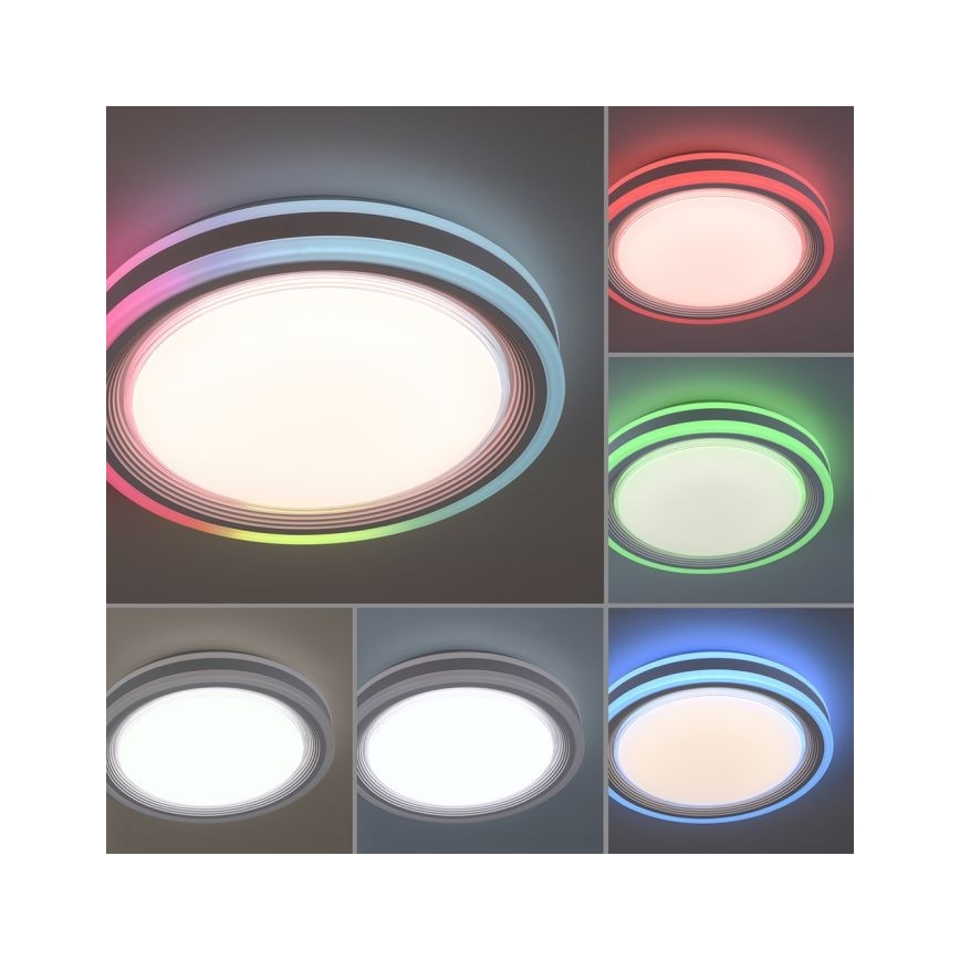 Leuchten Direkt 15152-16 - LED RGBW Dimbare plafondlamp SPHERIC LED/18W/230V + afstandsbediening
