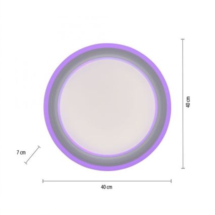 Leuchten Direkt 15152-16 - LED RGBW Dimbare plafondlamp SPHERIC LED/18W/230V + afstandsbediening