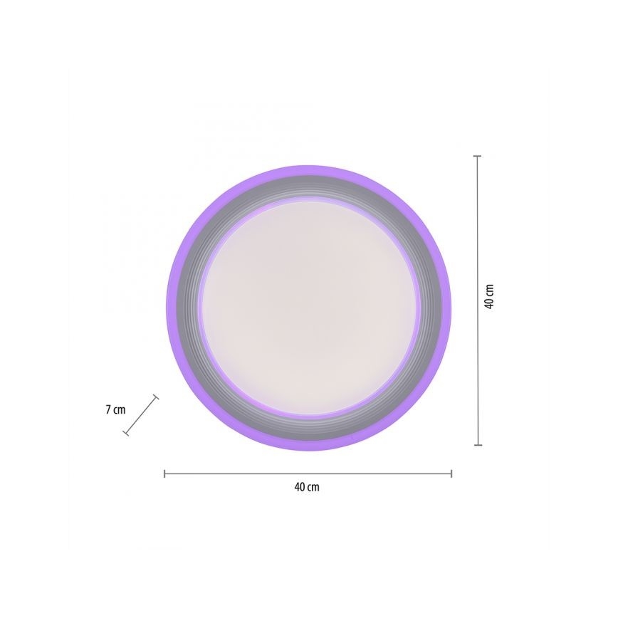 Leuchten Direkt 15152-16 - LED RGBW Dimbare plafondlamp SPHERIC LED/18W/230V + afstandsbediening