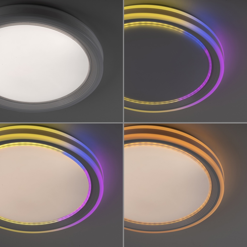 Leuchten Direkt 15154-16 - LED RGB dimbare plafondlamp EDGING LED/39W/230V + afstandsbediening