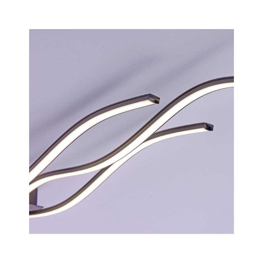 Leuchten Direkt 15167-18-LED Opbouwkroonluchter WAWE 2xLED/12,5W/230V+LED/17W zwart