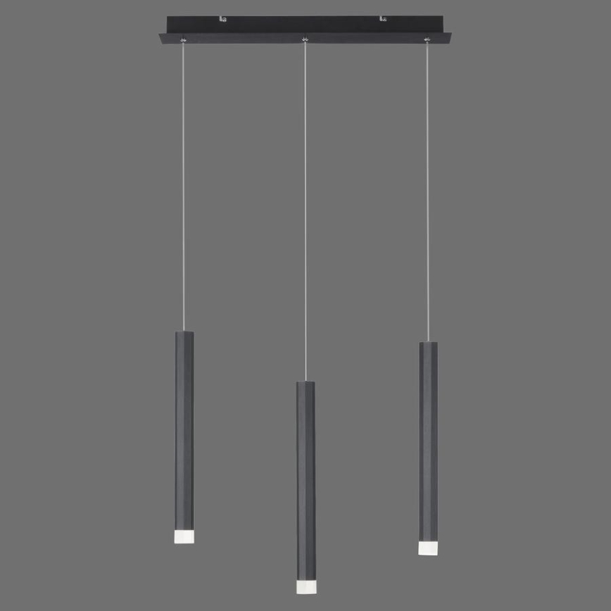 Leuchten Direkt 15203-18 - LED Hanglamp aan een koord 3xLED/4,8W/230V zwart