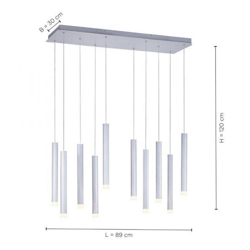 Leuchten Direkt 15206-95 - LED Hanglamp aan een koord BRUNO 10xLED/4,8W/230V