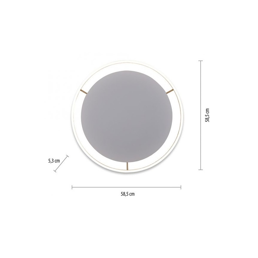 Leuchten Direkt 15391-60 - LED dimbare plafondlamp RITUS LED/20W/230V messing