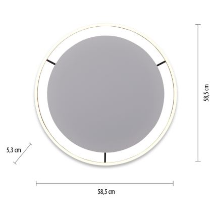 Leuchten Direkt 15392-13 - LED dimbare plafondlamp RITUS LED/30W/230V zwart