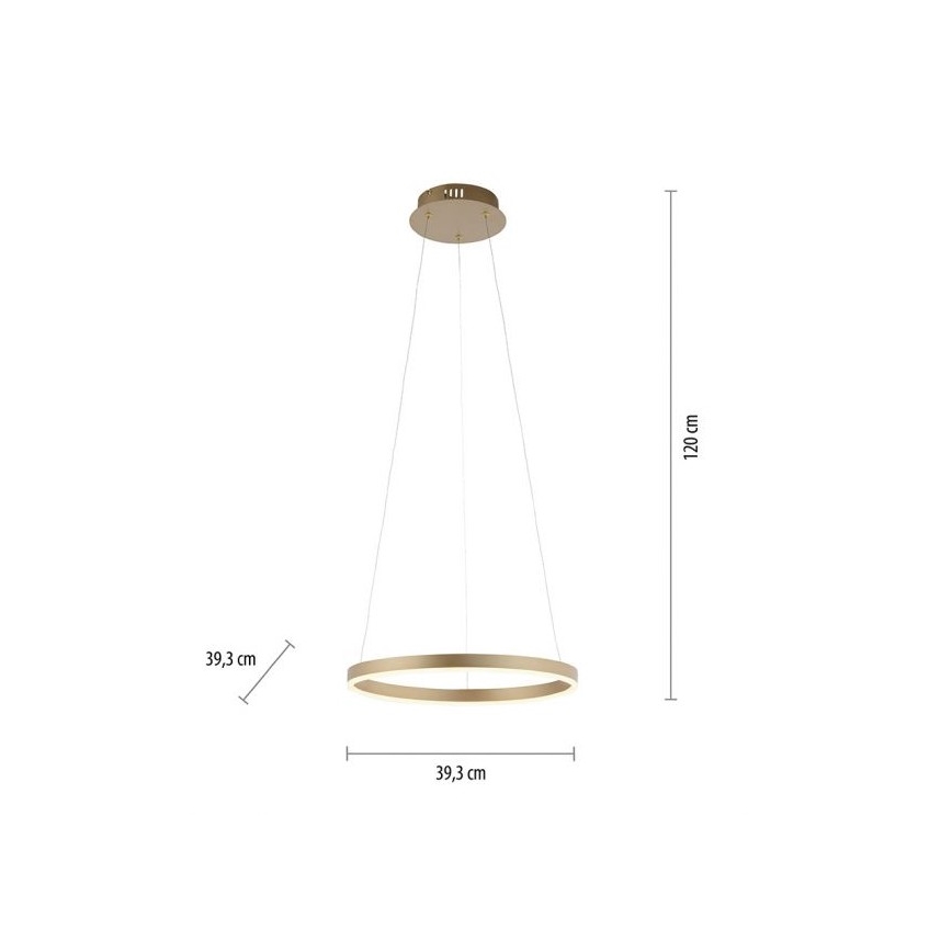 Leuchten Direkt 15393-60 - LED dimbare kroonluchter aan kabels RITUS LED/20W/230V