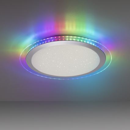 Leuchten Direkt 15411-21 - LED RGB dimbare plafondlamp CYBA LED/26W/230V + afstandsbediening