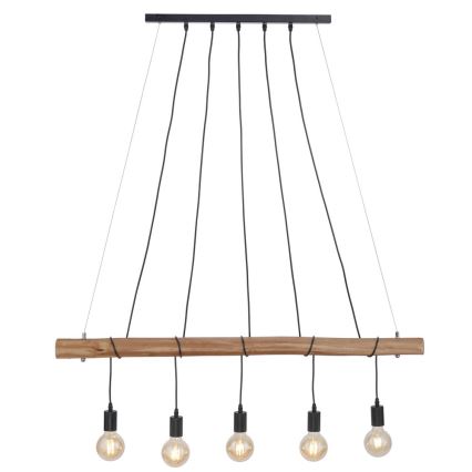 Leuchten Direkt 15515-18 - Hanglamp aan een koord DAMIAN 5xE27/60W/230V eucalyptus