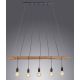 Leuchten Direkt 15515-18 - Hanglamp aan een koord DAMIAN 5xE27/60W/230V eucalyptus