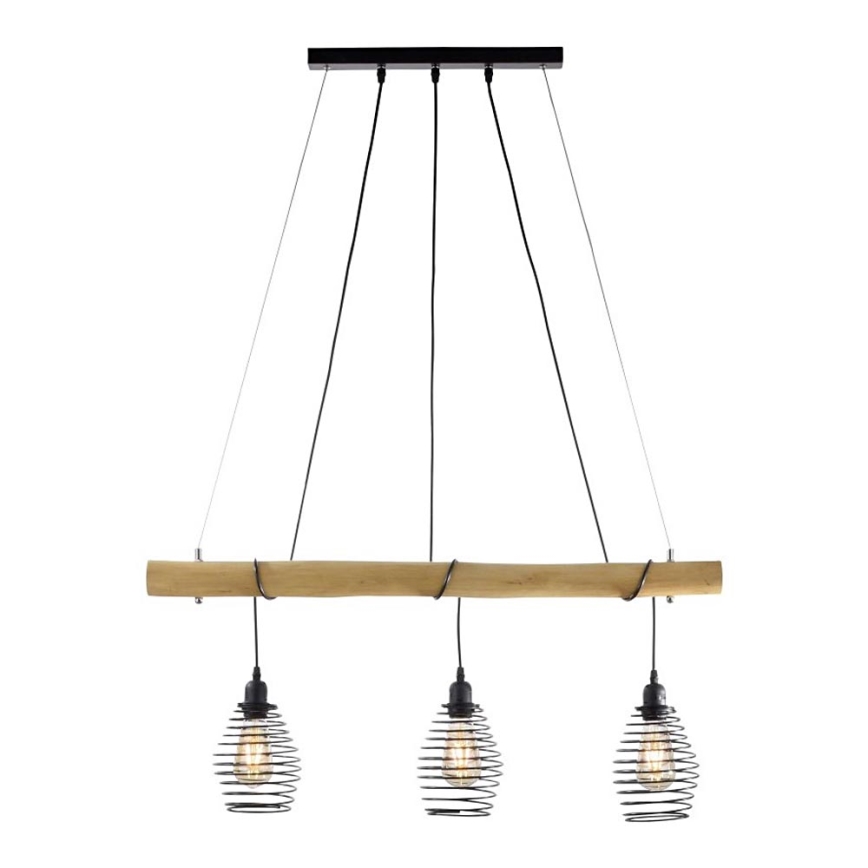 Leuchten Direkt 15526-79 - Hanglamp aan een koord SPRING 3xE27/40W/230V eucalyptus