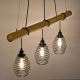Leuchten Direkt 15526-79 - Hanglamp aan een koord SPRING 3xE27/40W/230V eucalyptus
