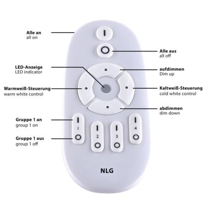 Leuchten Direkt 15571-16 - Dimbare LED Plafond Lamp FLAT LED/23,5W/230V 2700-5000K + afstandsbediening