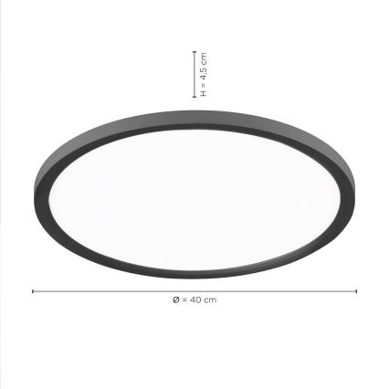 Leuchten Direkt 15571-18 - Dimbare LED Plafond Lamp FLAT LED/23,5W/230V 2700-5000K + afstandsbediening