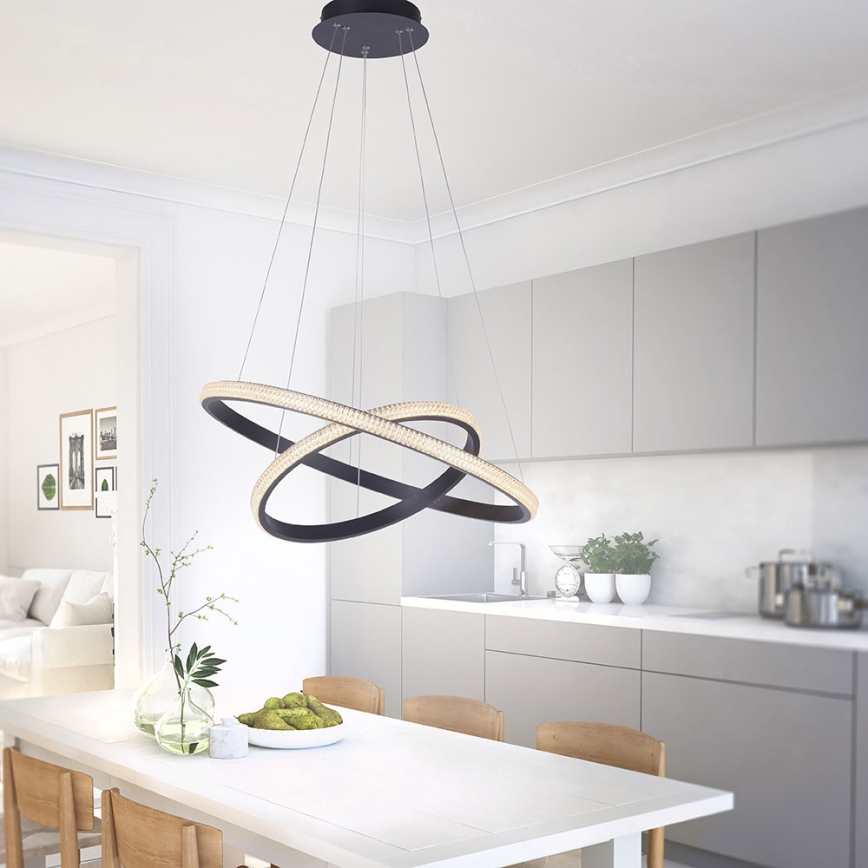 Leuchten Direkt 15610-18 - Dimbare LED Hanglamp aan een koord MUSA LED/36W/230V