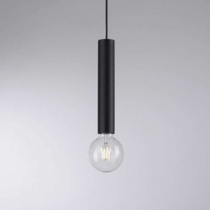 Leuchten Direkt 15617-18 - Hanglamp aan een koord BRUNA 1xE27/60W/230V zwart