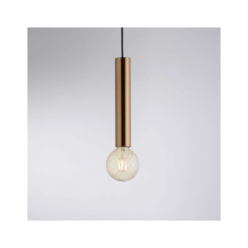 Leuchten Direkt 15617-60 - Hanglamp aan een koord BRUNA 1xE27/60W/230V messing