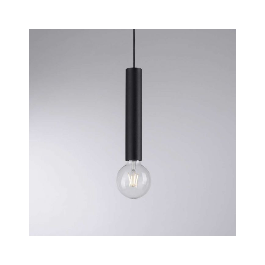 Leuchten Direkt 15618-18 - Hanglamp aan een koord BRUNA 3xE27/60W/230V zwart