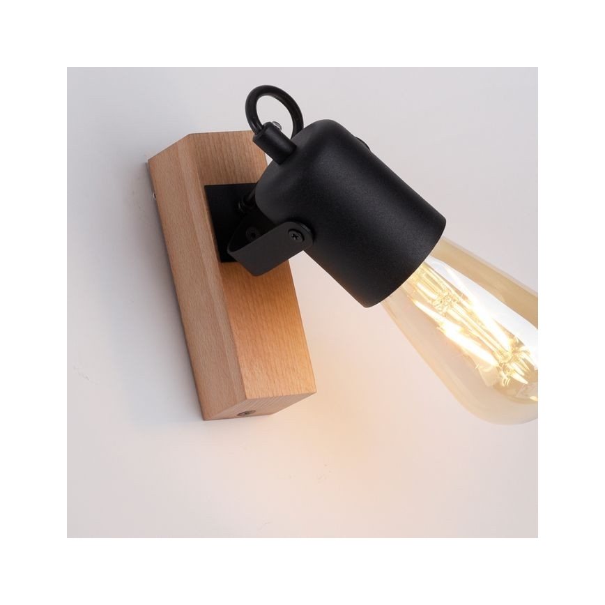 Leuchten Direkt 15631-18 - Wandspot CANOP 1xE27/60W/230V acacia