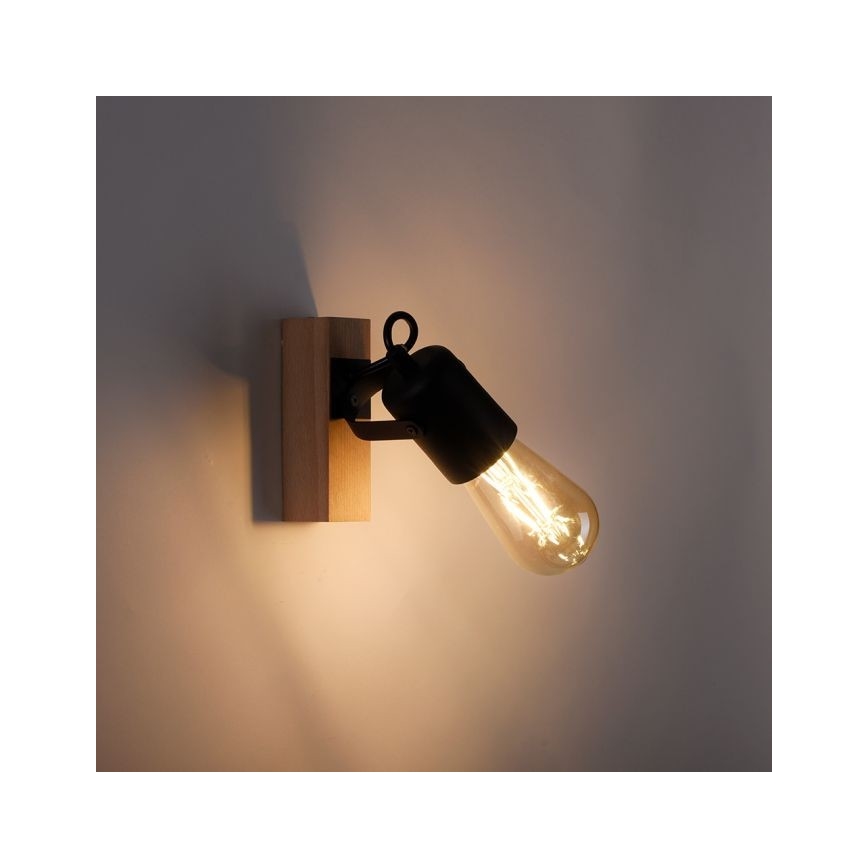 Leuchten Direkt 15631-18 - Wandspot CANOP 1xE27/60W/230V acacia