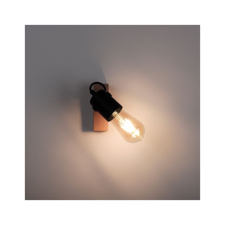 Leuchten Direkt 15631-18 - Wandspot CANOP 1xE27/60W/230V acacia