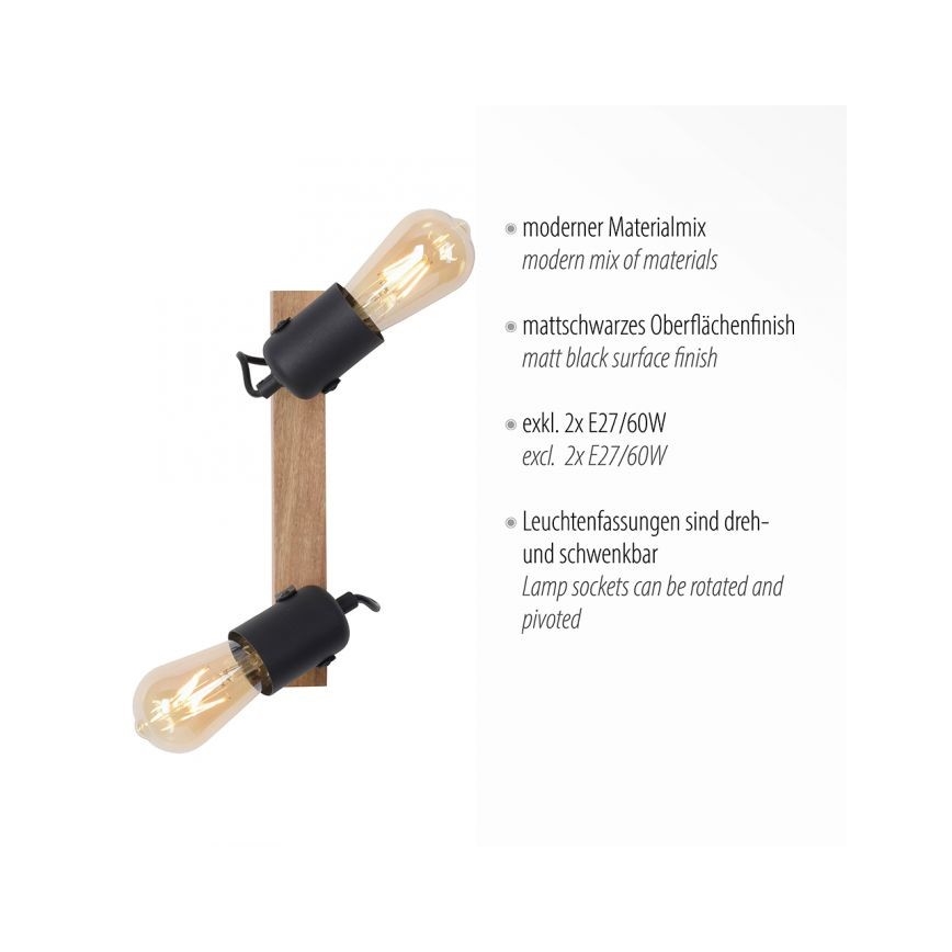 Leuchten Direkt 15632-18 - Spot CANOP 2xE27/60W/230V