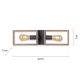 Leuchten Direkt 15657-18 - Bevestigde hanglamp FRANKY 2xE27/60W/230V acacia