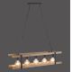 Leuchten Direkt 15685-79 - Hanglamp aan een ketting EDITH 5xE27/60W/230V grenen