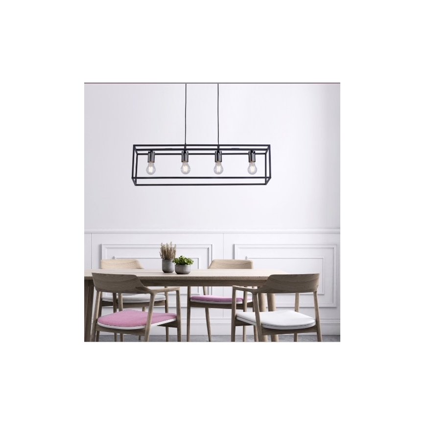 Leuchten Direkt 15854-18 - Hanglamp aan een koord FABIO 4xE27/60W/230V